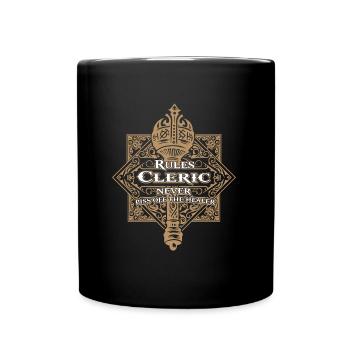Kleriker-Regeln-RPG-Spiel - Tasse einfarbig - Schwarz - Vorne