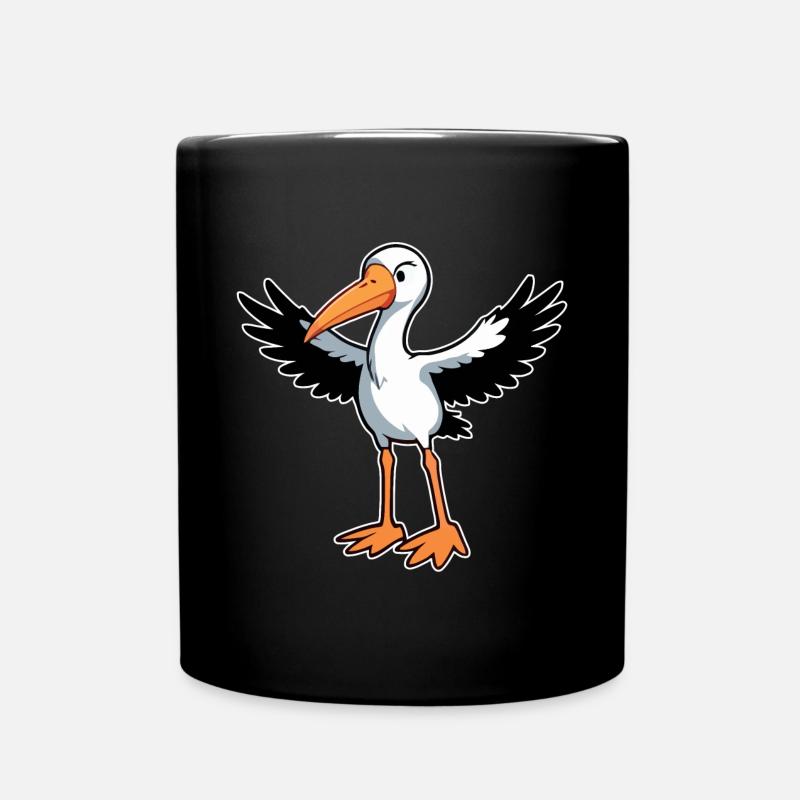 Cigogne oiseau - Mug uni - noir
