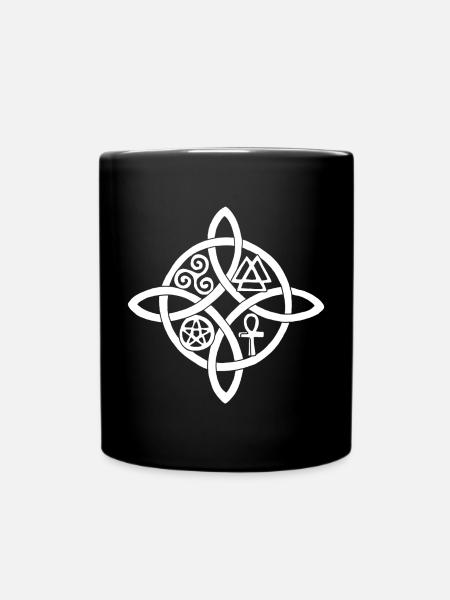 Noeud de sorcière blanc - Mug uni - noir