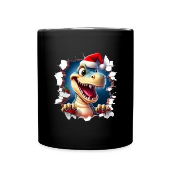 Dino Christmas Breakthrough - Full Colour Mug - black - Front