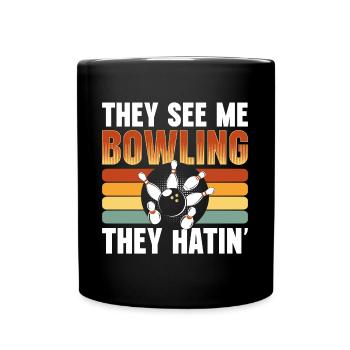 Bowlingkugel Sport Bowling Team - Tasse einfarbig - Schwarz - Vorne