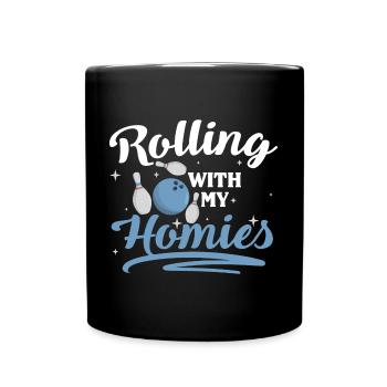 Bowling Hobby Spieler - Tasse einfarbig - Schwarz - Vorne