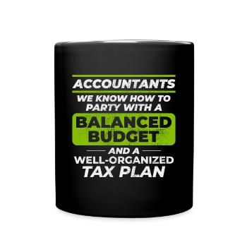 Buchhalter Buchhaltung Buchhaltung Finanzen Lustig - Tasse einfarbig - Schwarz - Vorne