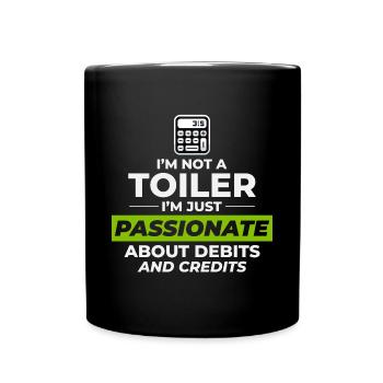 Comptable passionné Débits Crédits Drôle Humour - Mug uni - noir - Devant