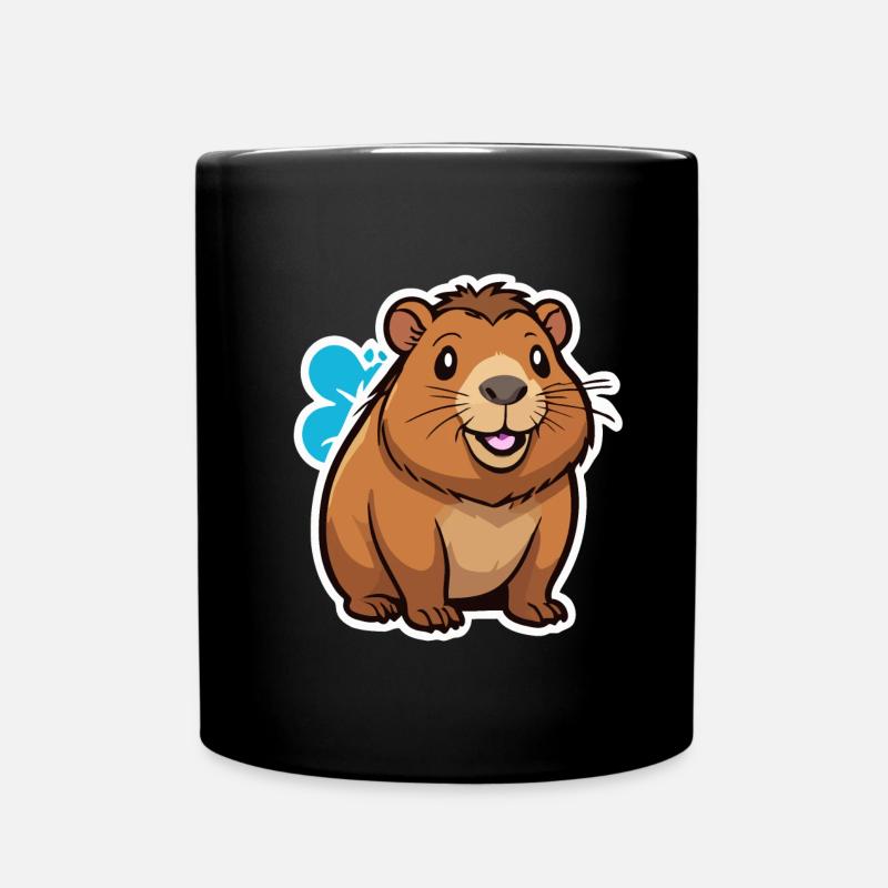 Capybara - Tasse einfarbig - Schwarz
