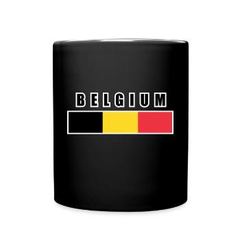 Belgium - Belgique - Belgika - Belgien - بلجيكا - Mug uni - noir - Devant