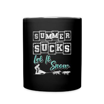 Sleighing, Christmas, Sports, Fun - Full Colour Mug - black - Front