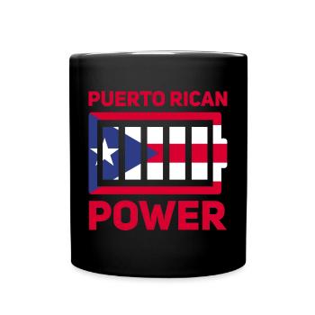 Puerto Rico Flagge | Puerto Ricaner Geschenkideen - Tasse einfarbig - Schwarz - Vorne