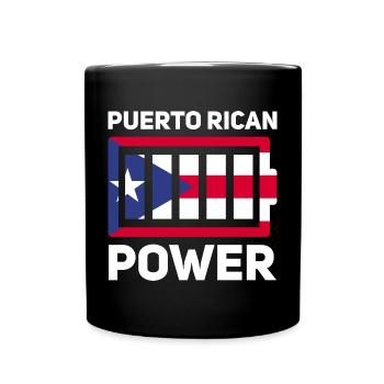 Puerto Rico Flagge | Puerto Ricaner Geschenkideen - Tasse einfarbig - Schwarz - Vorne