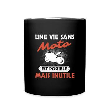 Moto - Mug uni - noir - Devant