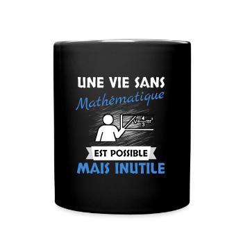 Mathématique - Mug uni - noir - Devant