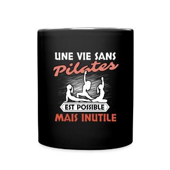 Pilates - Mug uni - noir - Devant