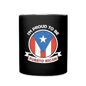 Puerto Rico Flagge | Puerto Ricaner Geschenkideen - Tasse einfarbig - Schwarz - Vorne