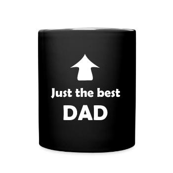 Für den super Papa - Tasse einfarbig - Schwarz - Vorne