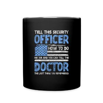 Security Protection Sarcasm Specialist - Full Colour Mug - black - Front
