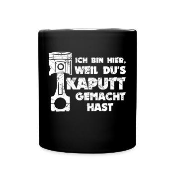 Mechaniker Job Arbeiter Workaholic Statement - Tasse einfarbig - Schwarz - Vorne