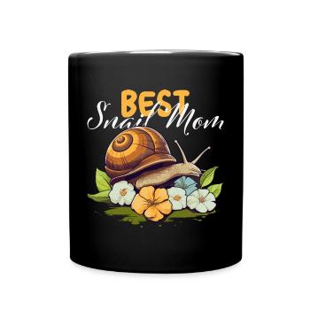 Best Snail Mom – For Snail Lovers - Full Colour Mug - black - Front
