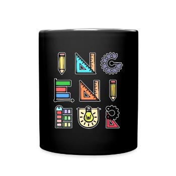 Engineer Job Profession Career Work Success - Full Colour Mug - black - Front
