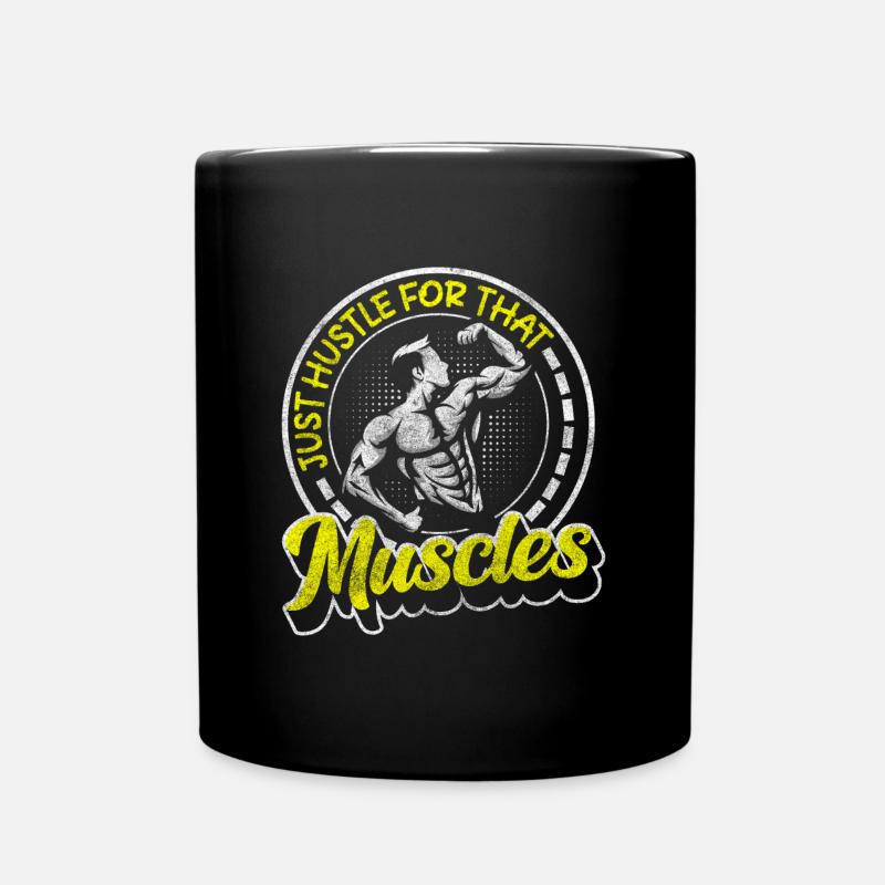 Trainer Muskeln Pumper Studio - Tasse einfarbig - Schwarz