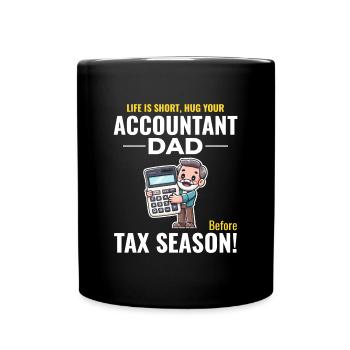 Comptable Papa Comptabilité Finance Financier Drôle - Mug uni - noir - Devant