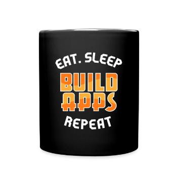Job App Developer Statement Profession Career Success - Full Colour Mug - black - Front