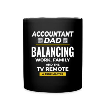 Accountant Dad Accounting Finance Financial Funny - Full Colour Mug - black - Front