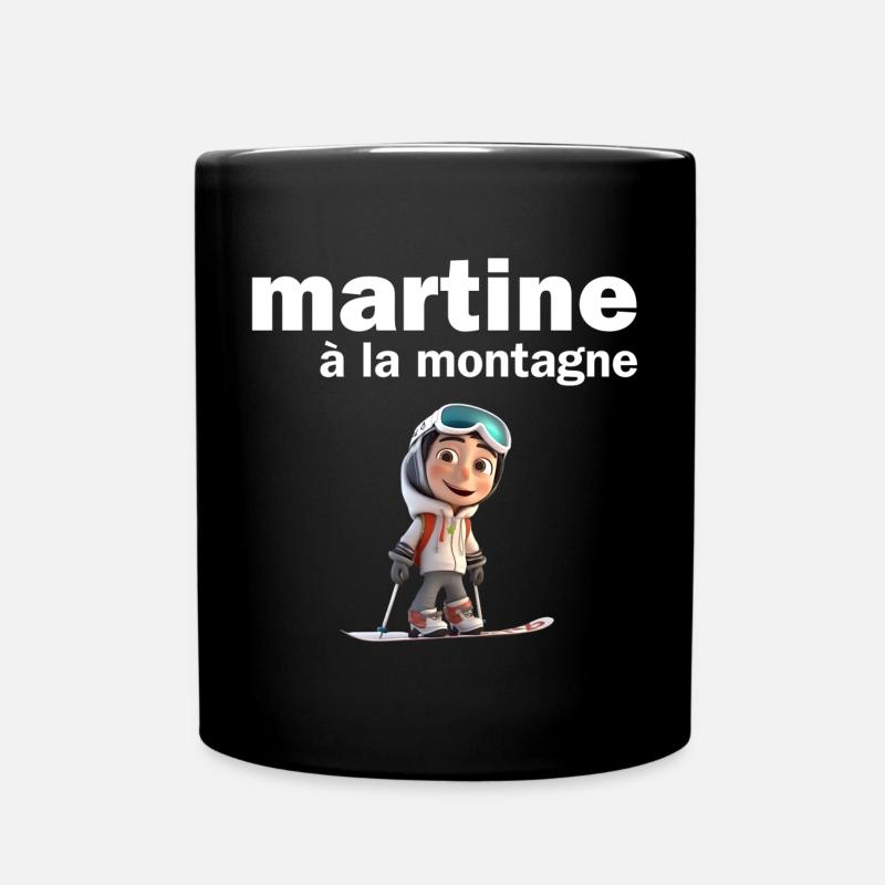Martine, prénom Martine, je suis Martine - Mug uni - noir
