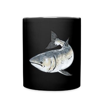 Pêche au saumon Pêcheur de saumon - Mug uni - noir - Devant