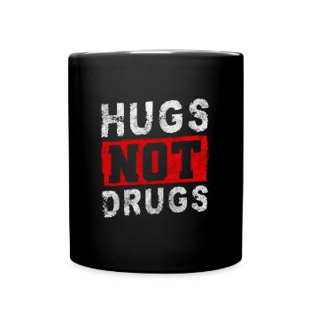 Drogen Süchtig Hanf - Tasse einfarbig - Schwarz - Vorne