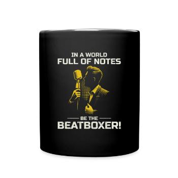 Beatboxing Humorous Music Art Culture Musical - Full Colour Mug - black - Front