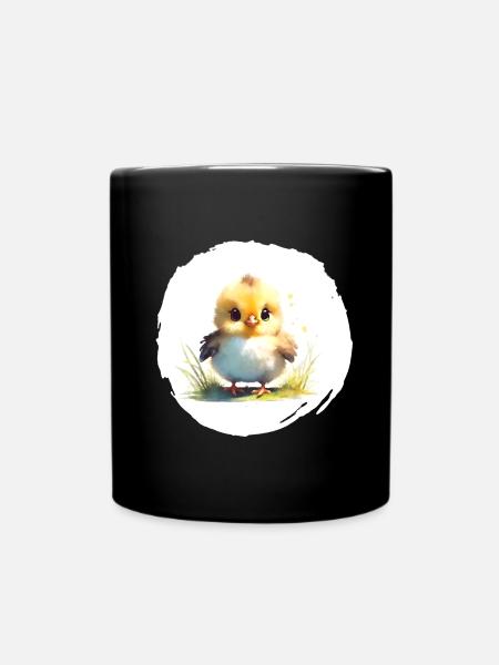 Aquarelle de poussin - Mug uni - noir