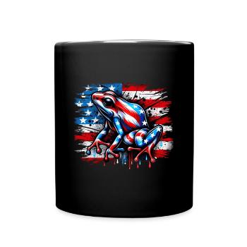 Pfeilgiftfrosch Frosch USA - Tasse einfarbig - Schwarz - Vorne