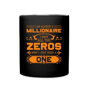 Geld Geschenk Unternehmer - Tasse einfarbig - Schwarz - Vorne