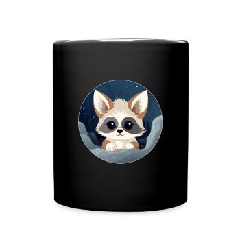 Nocturnal Space Fox - Full Colour Mug - black - Front