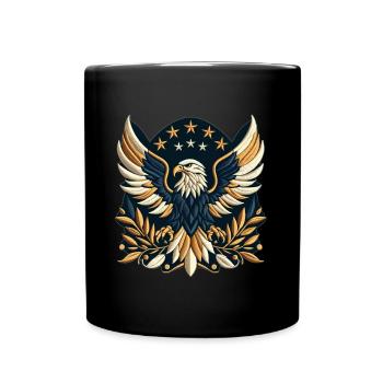 Aigle de la bannière étoilée - Mug uni - noir - Devant