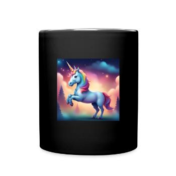 Unicorn, Fantastic Animal, Mythical Animal - Full Colour Mug - black - Front