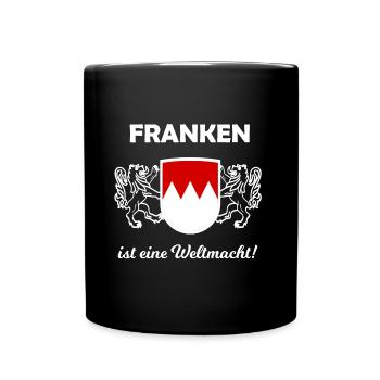 Das Heimatland Franken - Tasse einfarbig - Schwarz - Vorne