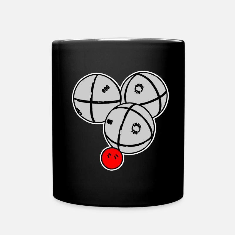 Petanque Kugeln - Tasse einfarbig - Schwarz