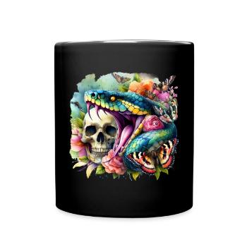Snake Skull - Full Colour Mug - black - Front