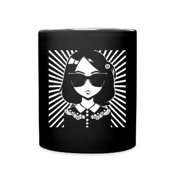 Cute Anime Girl Gothic Manga Fairytale Sunglasses - Full Colour Mug - black - Front