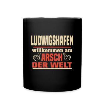 ludwigshafen - Tasse einfarbig - Schwarz - Vorne