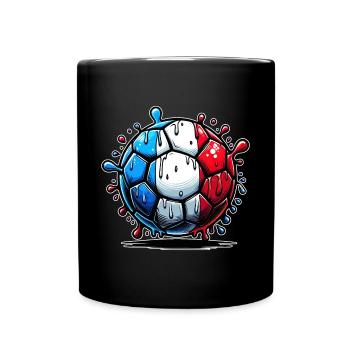 Abstract Sneaker Print in Flag Colors - Full Colour Mug - black - Front