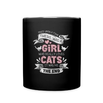 Amant de chat Animal préféré Miaou mignon - Mug uni - noir - Devant