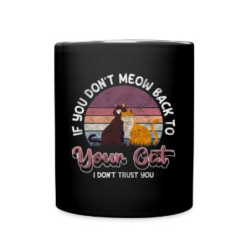 Chat Animaux de compagnie Griffes de propriétaire de chat - Mug uni - noir - Devant