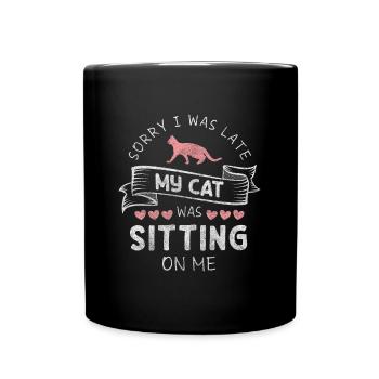 Cats House Tiger Cat Lady Cute - Full Colour Mug - black - Front