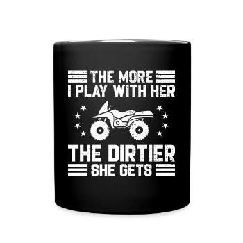Motocross Funny Saying Dentist Bill Dirtbike - Tasse einfarbig - Schwarz - Vorne