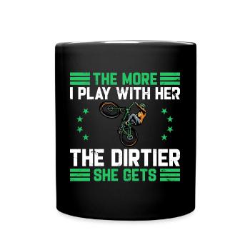 Motocross Funny Saying Dentist Bill Dirtbike - Tasse einfarbig - Schwarz - Vorne