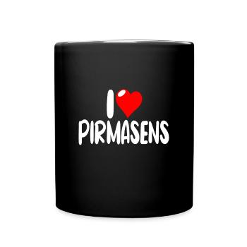 Pirmasens - Tasse einfarbig - Schwarz - Vorne