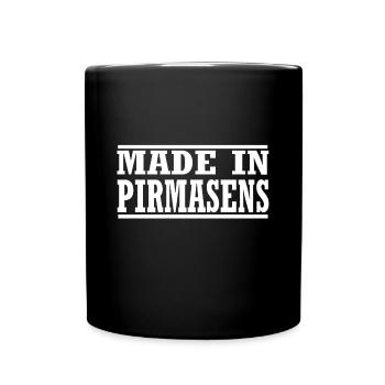 Pirmasens - Tasse einfarbig - Schwarz - Vorne