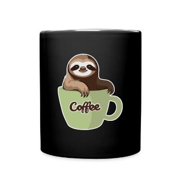 Sloth Coffee - Full Colour Mug - black - Front